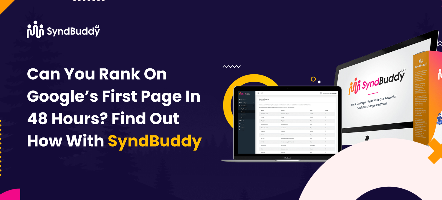 Can You Rank On Google’s First Page in 48 Hours? Find Out How with SyndBuddy